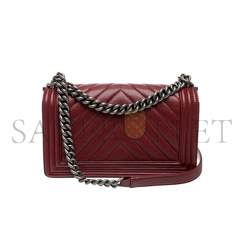CHANEL MEDIUM CHEVRON BOY BAG (25*15*9cm)